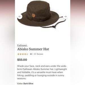Fjallraven Abisko Summer Hat Dark Olive